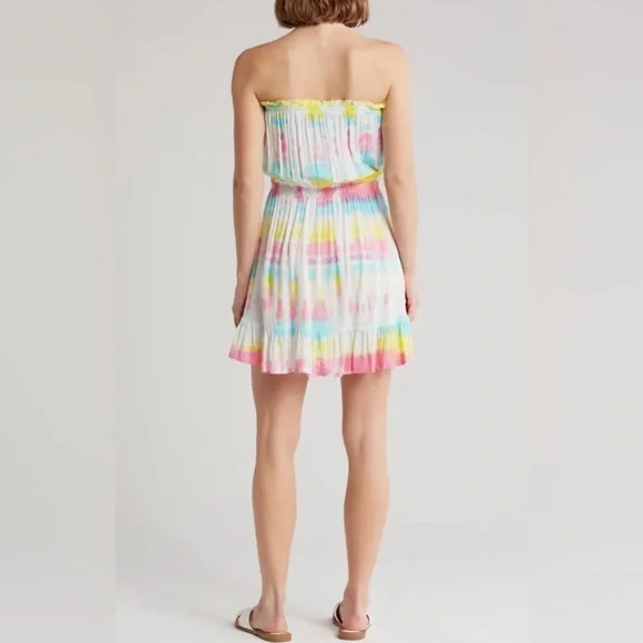Tiare Hawaii Ryden Tie Dye Strapless Mini Dress Women’s Sz M/L NWT - Picture 2 of 16